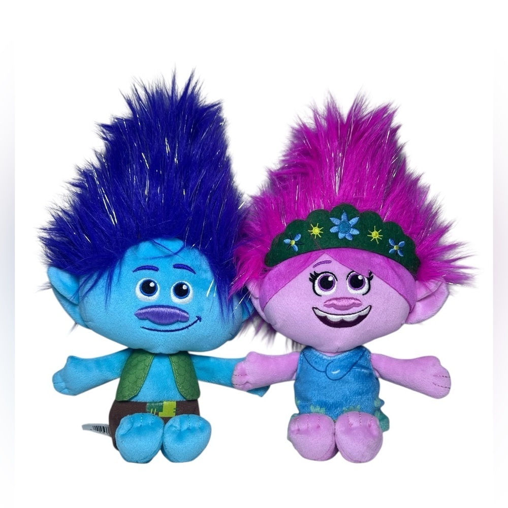 Troll World Tour Poppy & Branch Friendship Plush Set Magnetic Hands Dreamworks‎